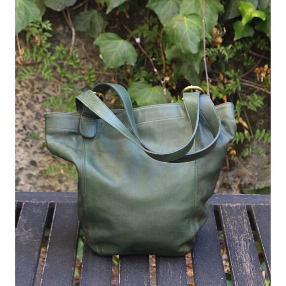 Coach Vintage - Soho Duffle Sac (Weekender) 4082 in Bottle Green, USA 1990s - Picture 2 of 14
